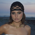 Mesh Crochet Hat –  Black