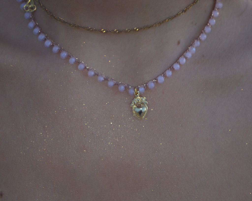 Crochet Necklace Charmi - Cuore Sacro