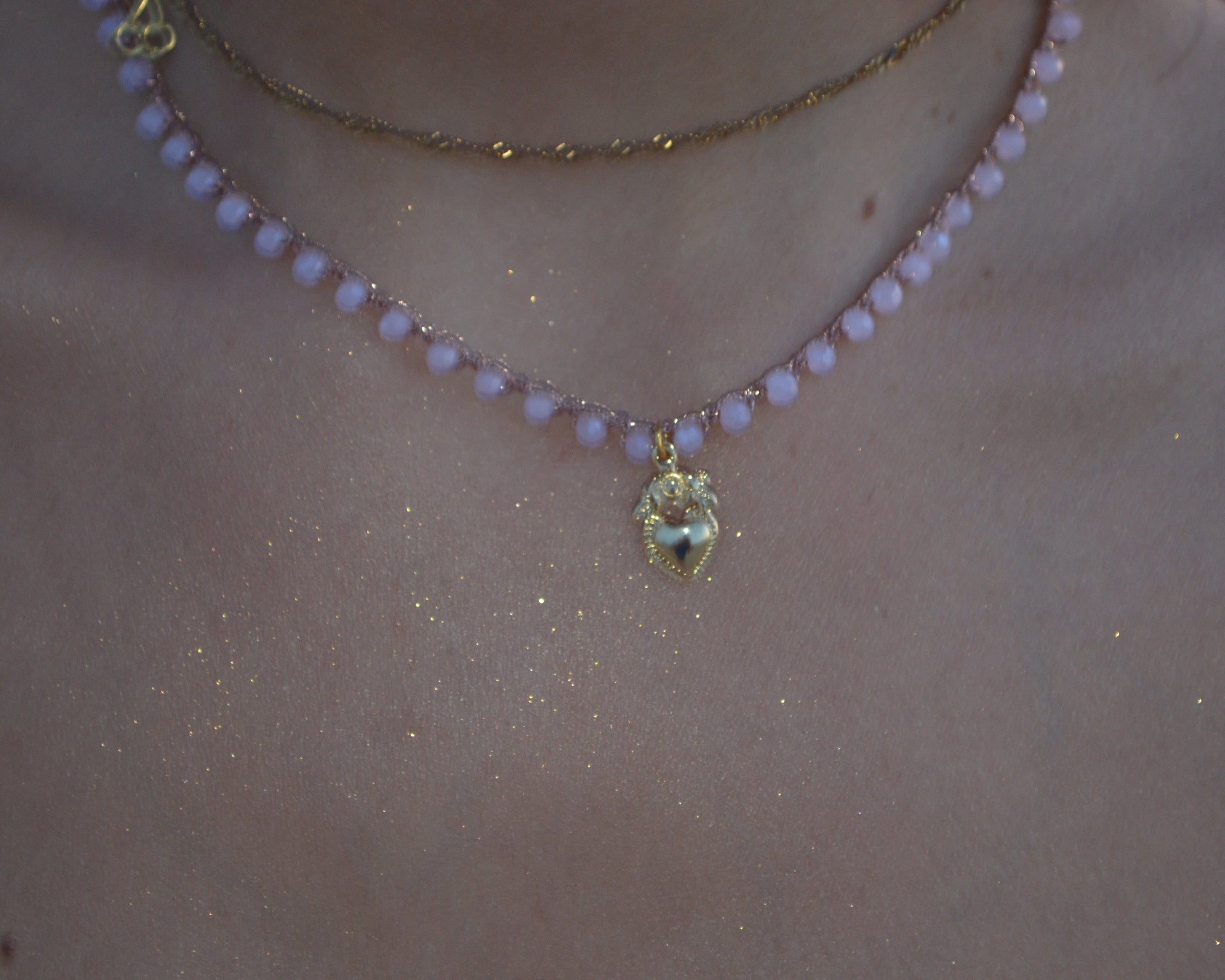 Crochet Necklace Charmi - Cuore Sacro
