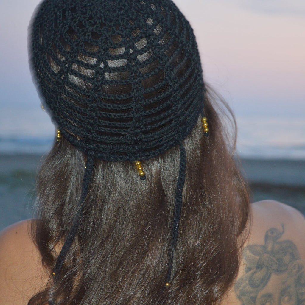 Mesh Crochet Hat – Jet Black