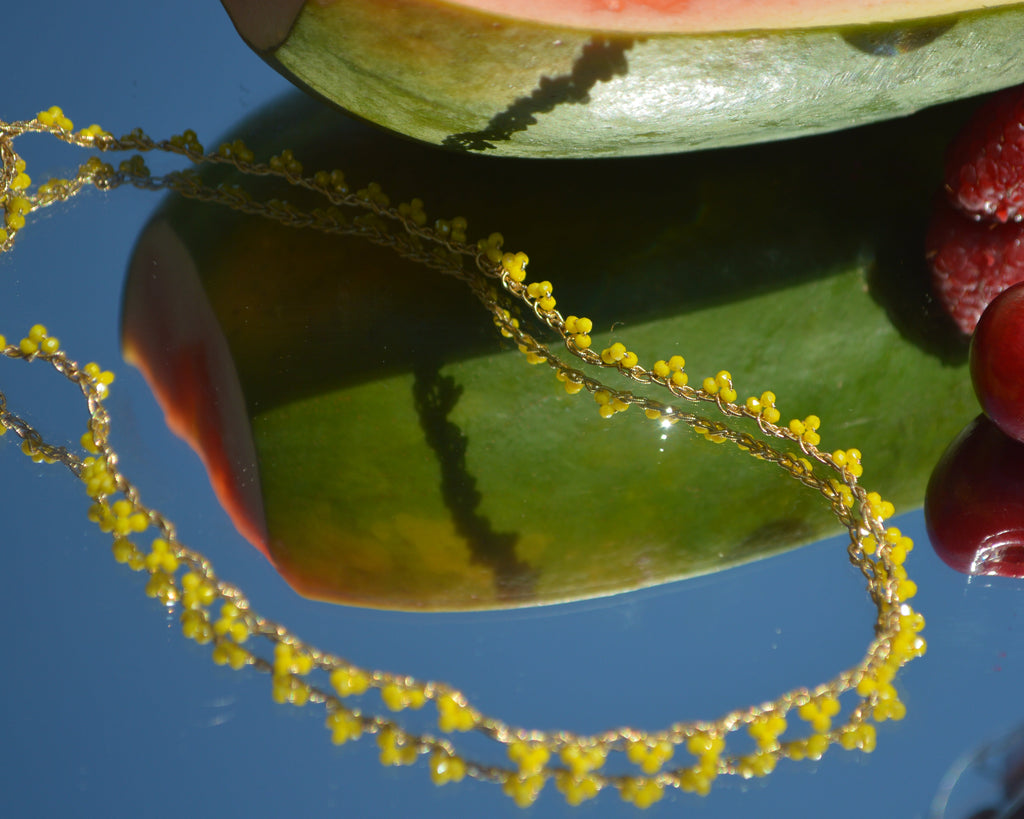 Crochet Necklace Uva - Limone