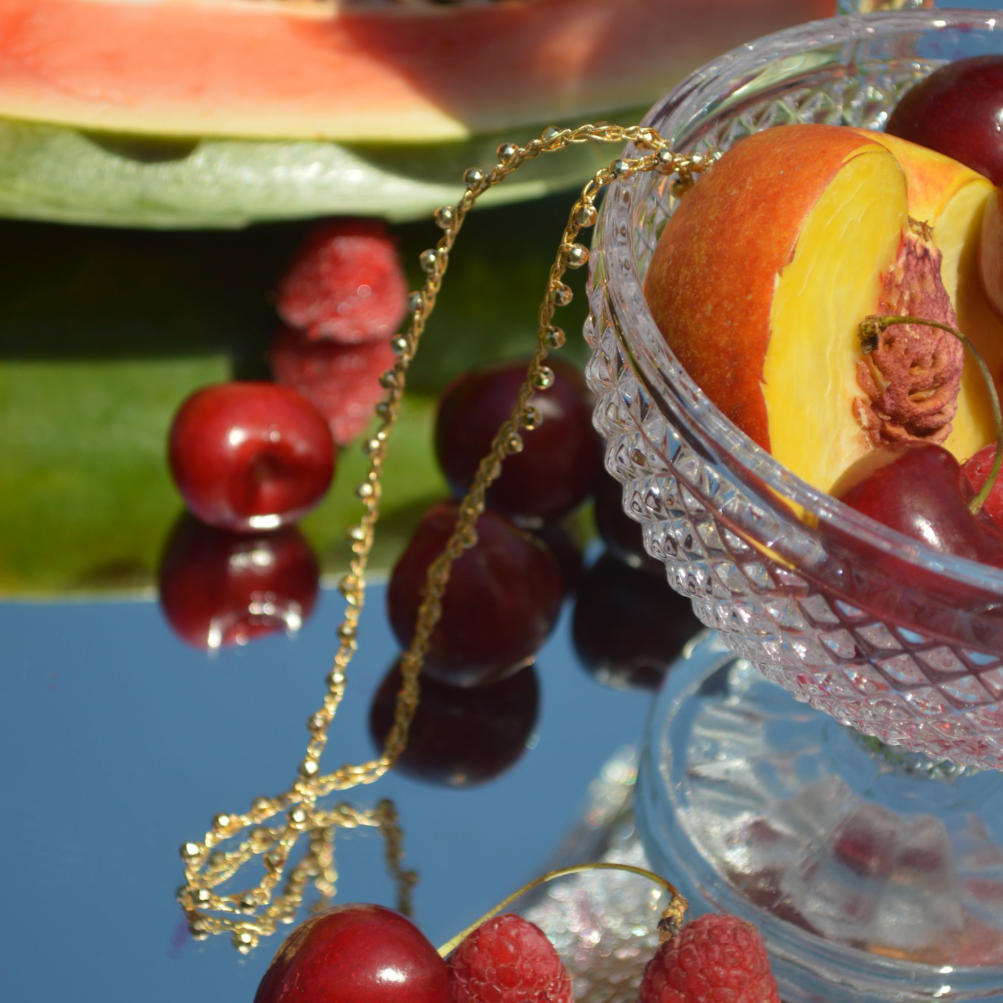 Crochet Necklace Golden Hour