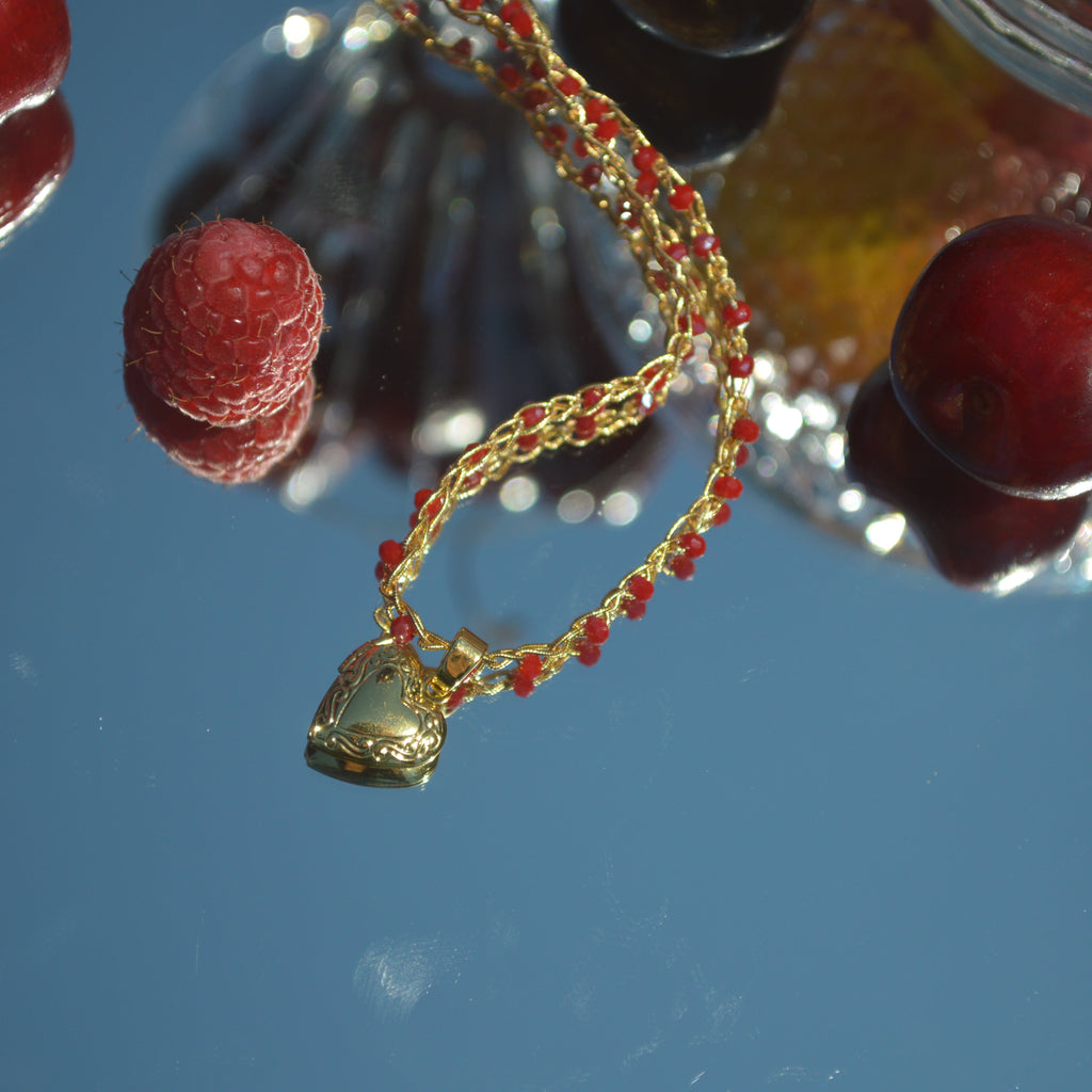 Crochet Necklace Charmi Rosso - Anima Mia