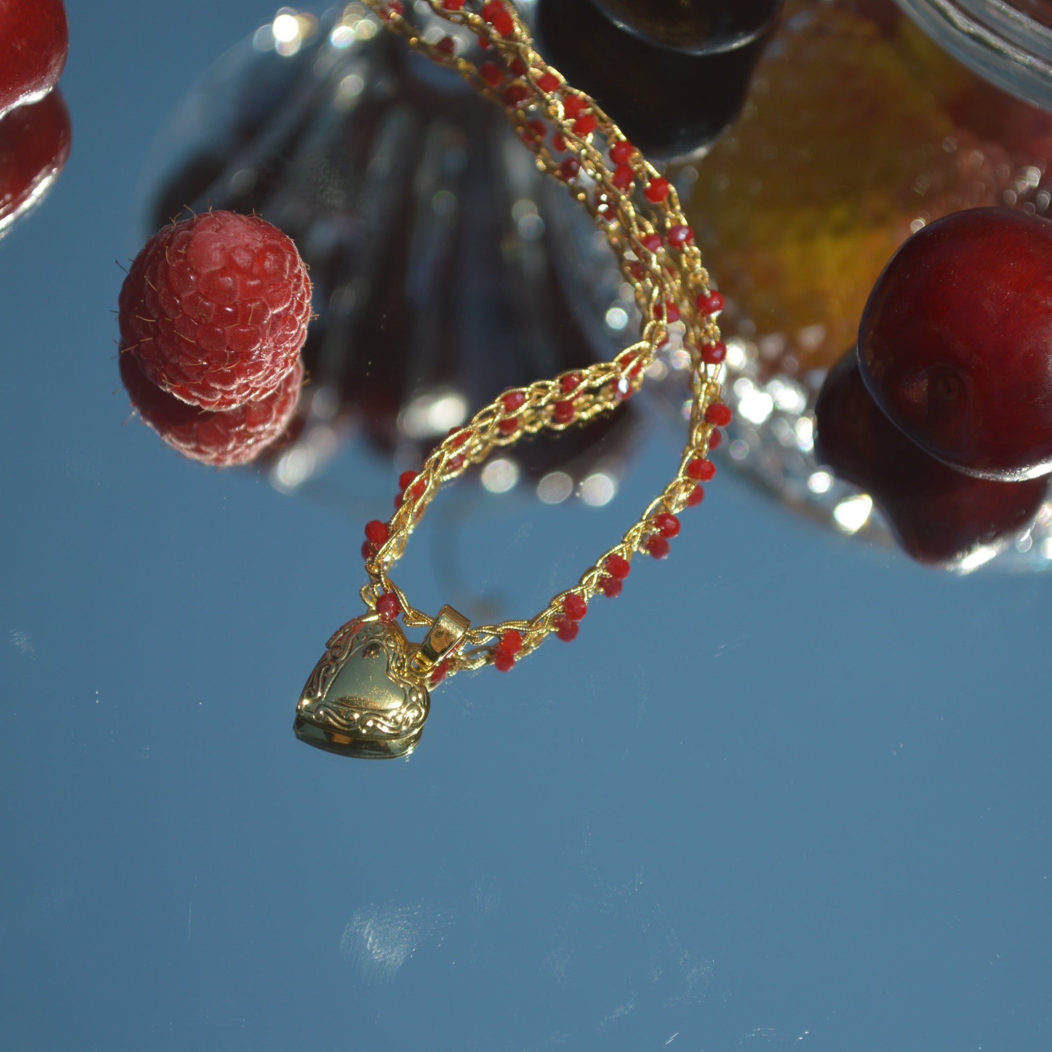 Crochet Necklace Charmi Rosso - Anima Mia