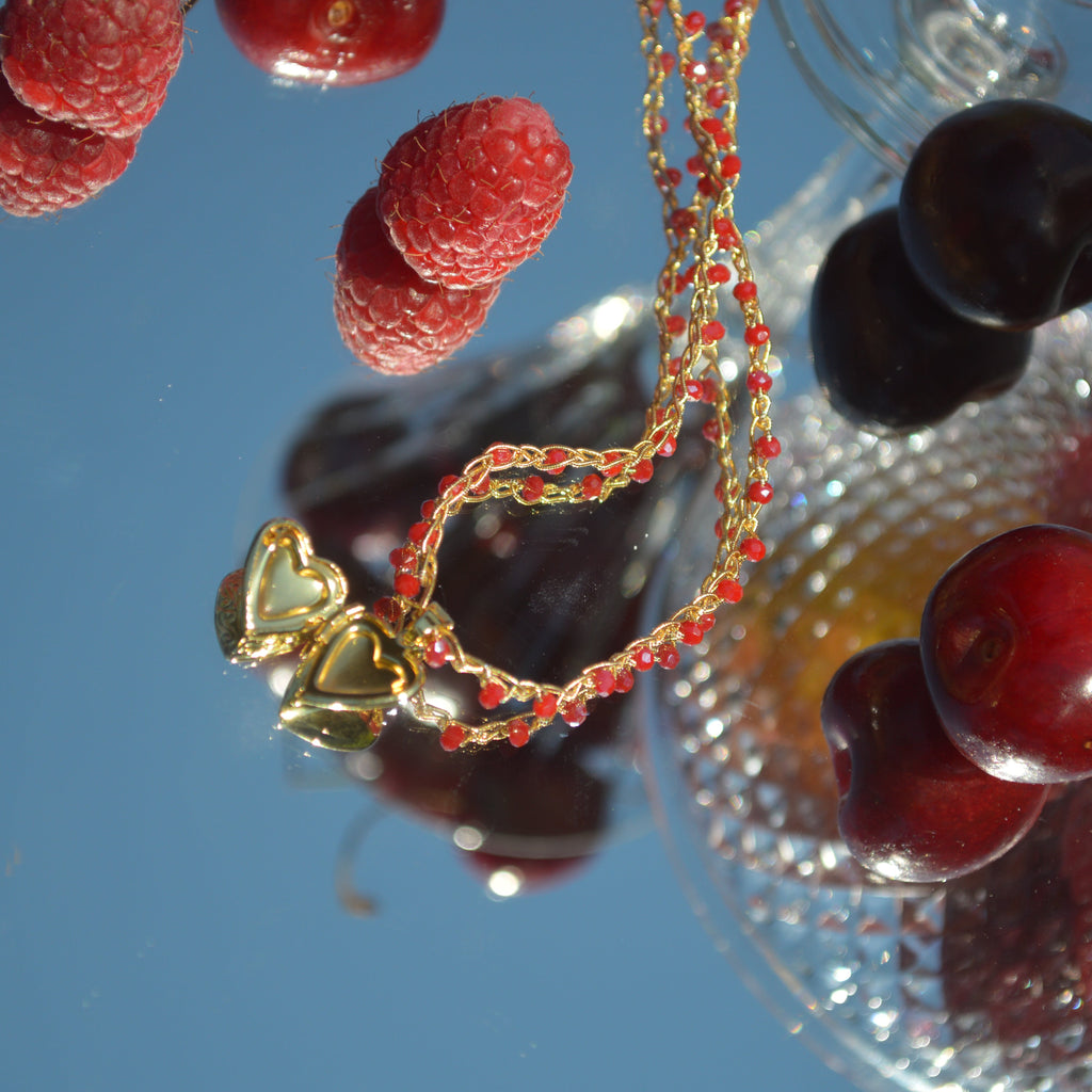 Crochet Necklace Charmi Rosso - Anima Mia