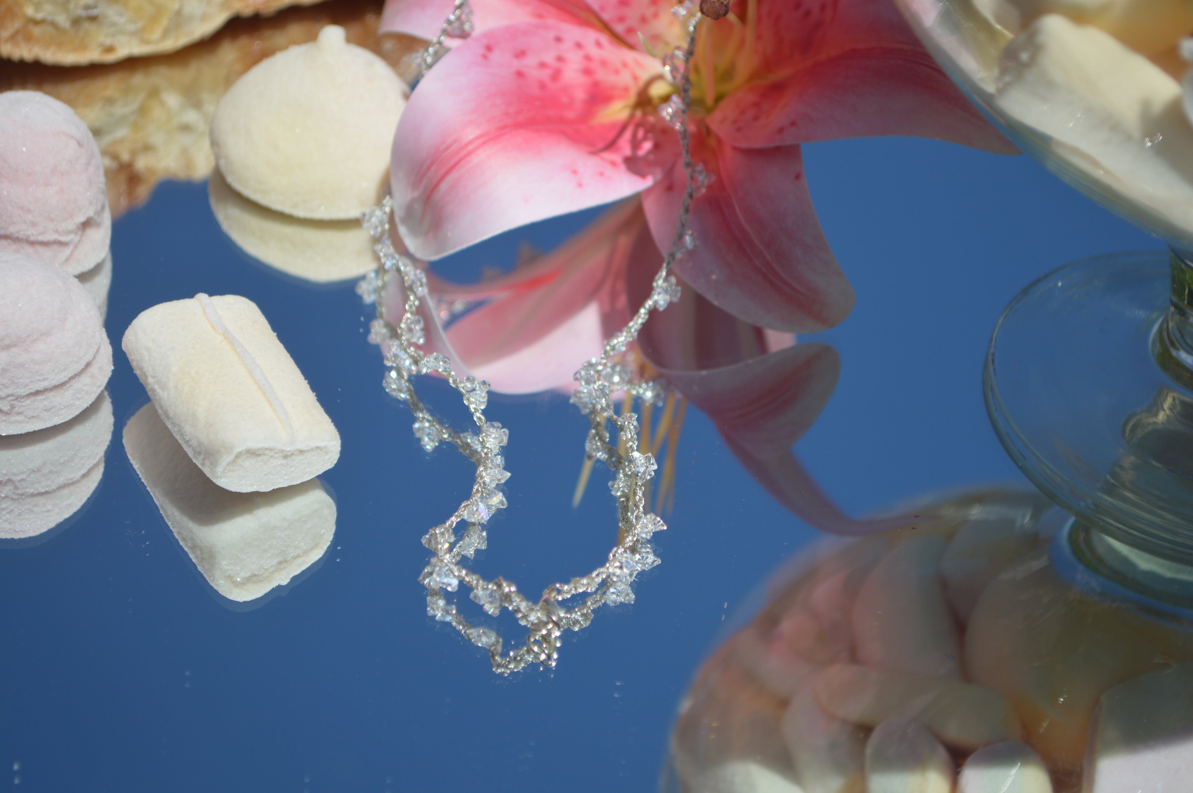 Crochet Necklace Uva - Acqua