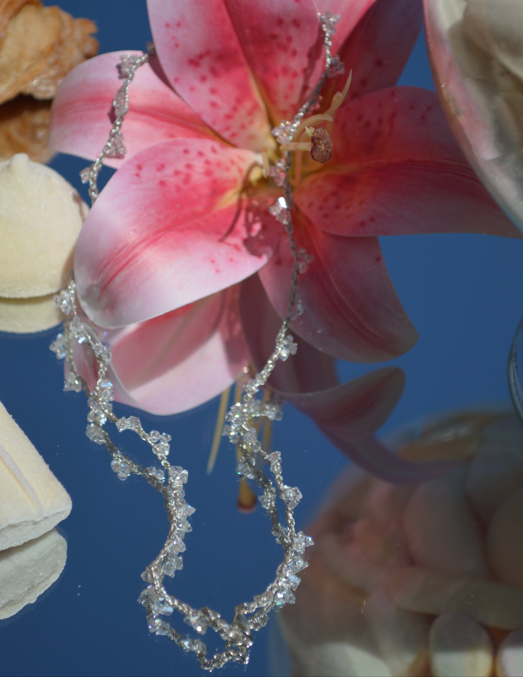 Crochet Necklace Uva - Acqua