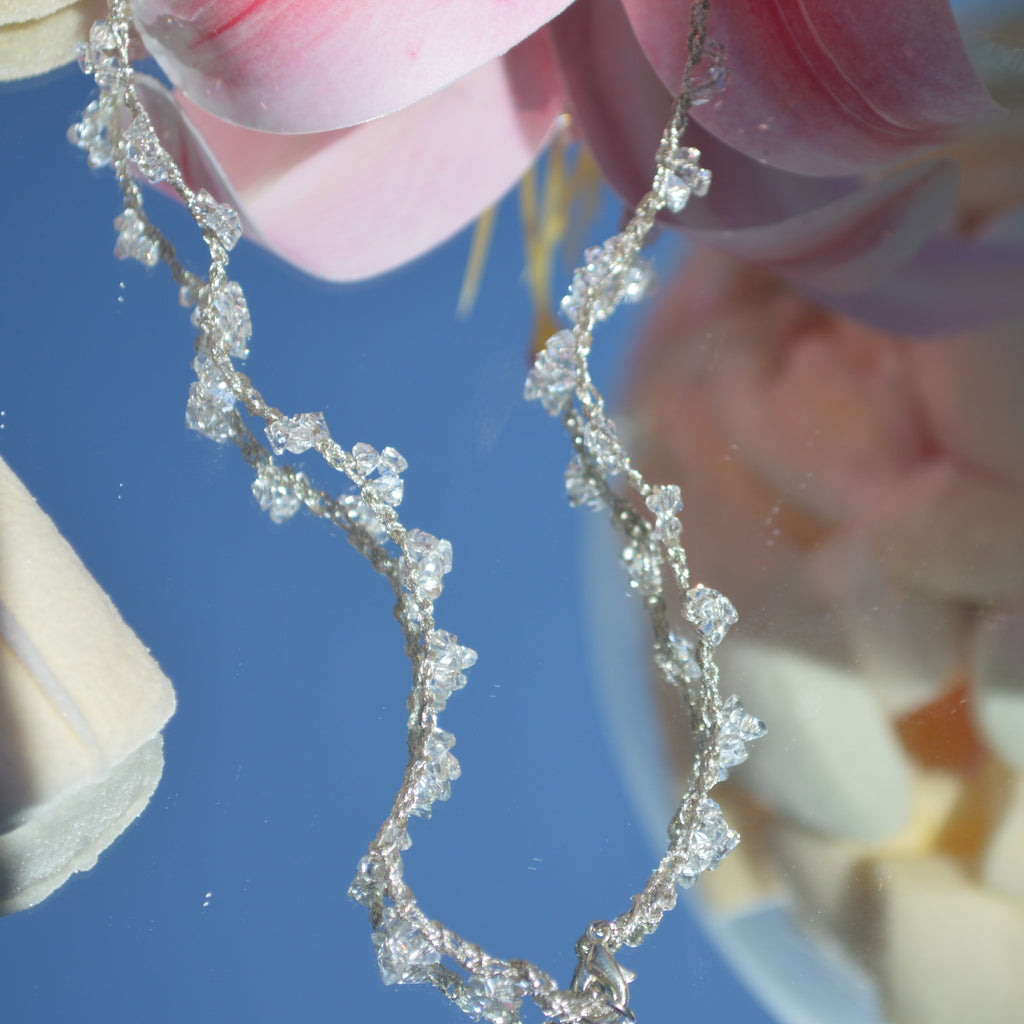 Crochet Necklace Uva - Acqua
