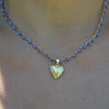 Crochet Necklace Charmi blue - Anima Mia