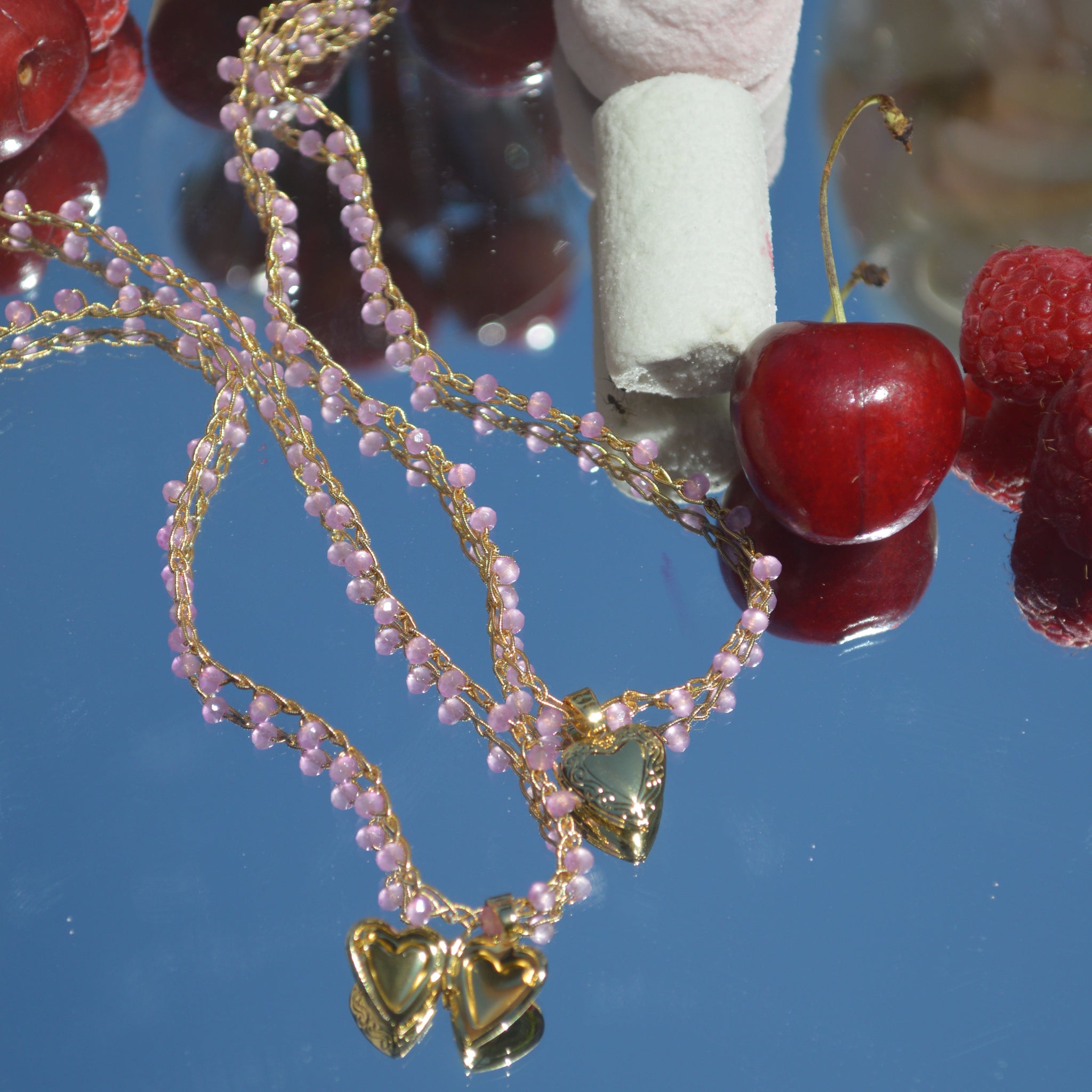 Crochet Necklace Charmi Rosa baby - Anima Mia