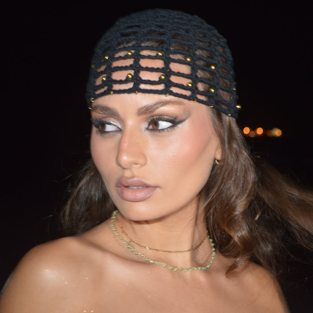Mesh Crochet Hat – Onyx