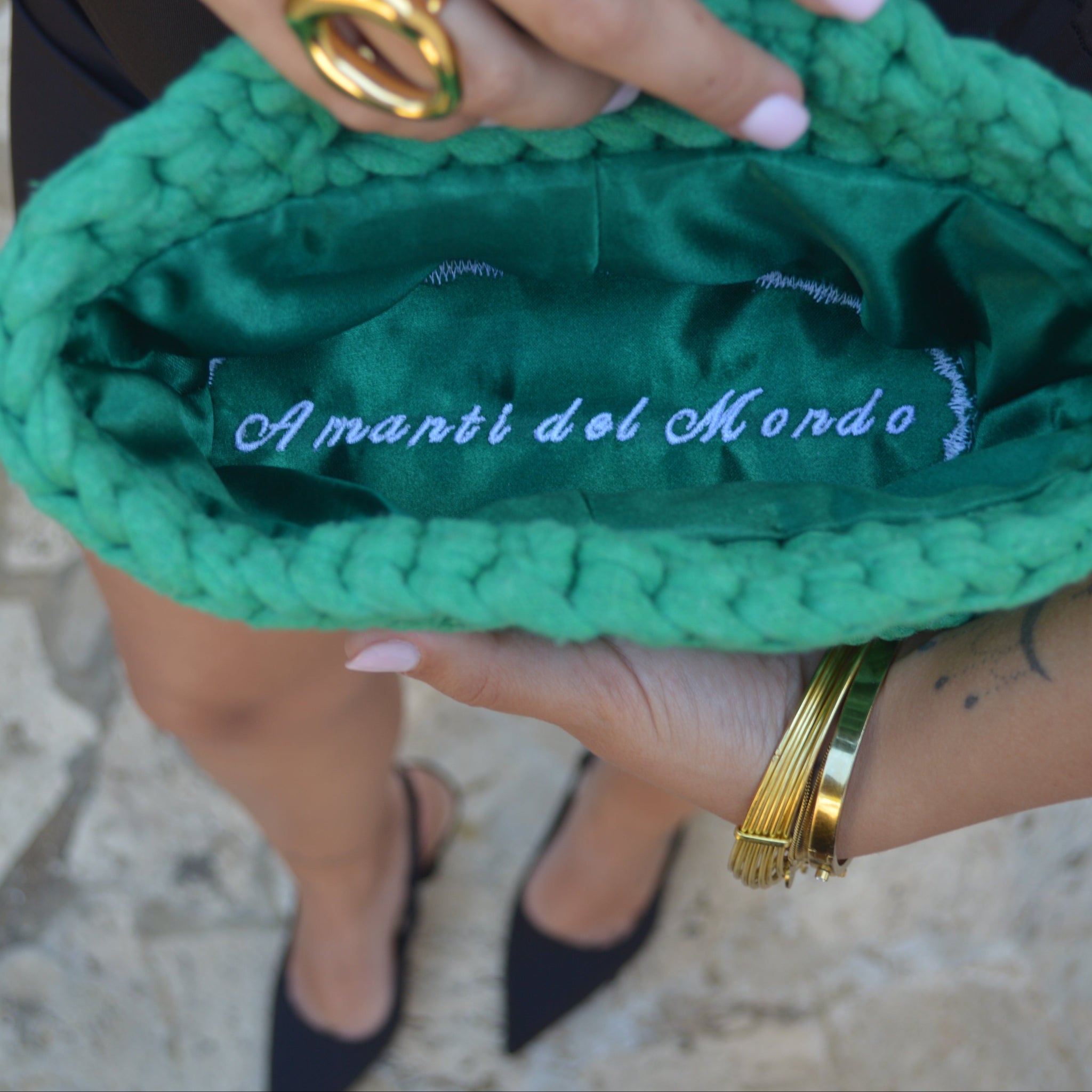 "Amanti Bag" Emerald