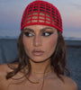 Mesh Crochet Hat – Cherry