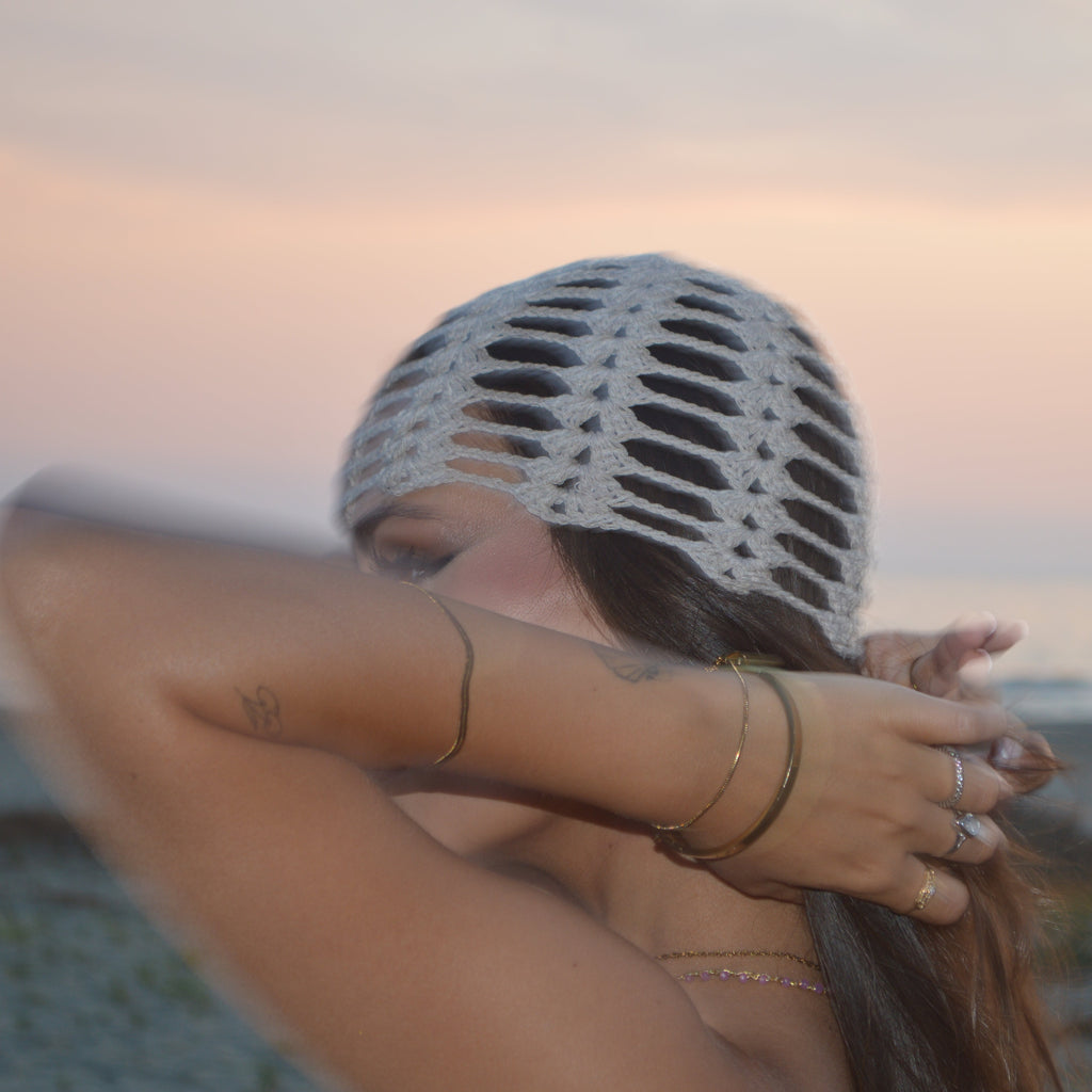 Mesh Crochet Hat – Sand Classic