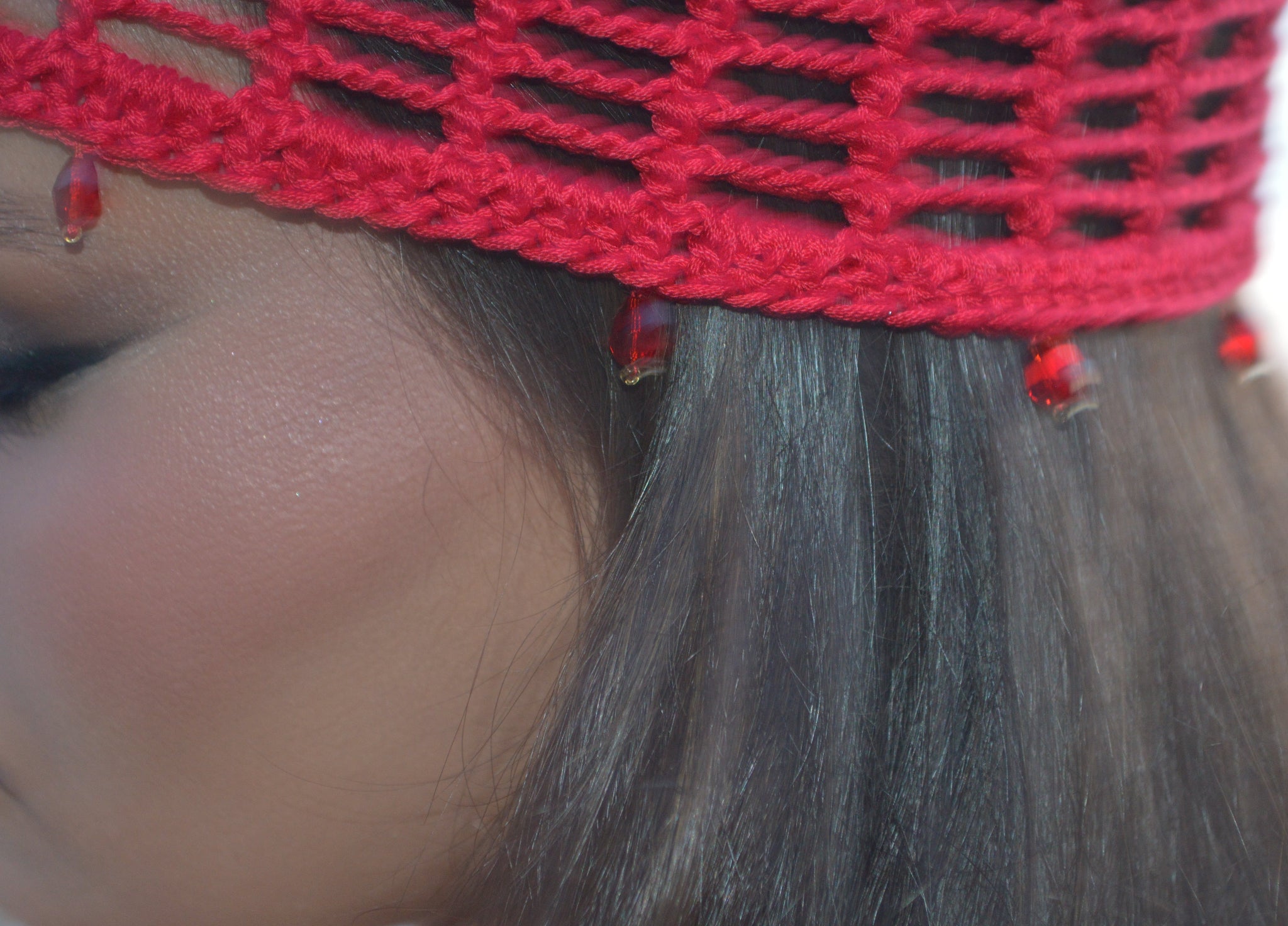 Mesh Crochet Hat – Cherry Drops