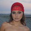 Mesh Crochet Hat – Double Cherry