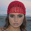 Mesh Crochet Hat – Double Cherry