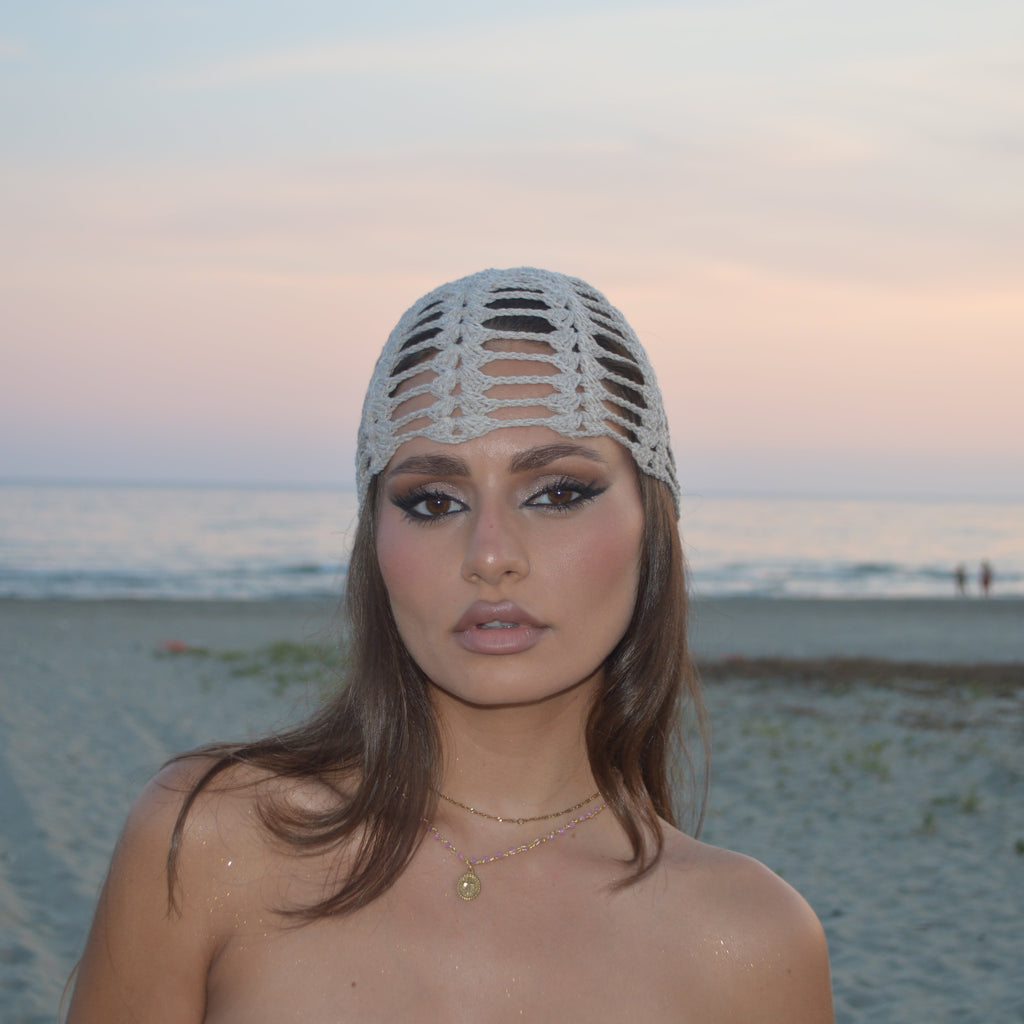Mesh Crochet Hat – Sand Classic